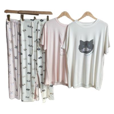 China QUICK DRY Two-Piece Japanese Cute Cartoon Household Loose Thin Clothes for Spring and Autumn Women for sale