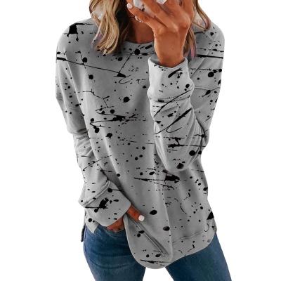 China 2021 New Anti-wrinkle Printing Fashion Hoodie Large Size Long Sleeve Loose Top for sale