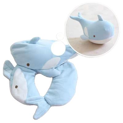 China Cartoon Anti-Static Particle Double Pillow 2-in-1 Convertible Neck Protection Pillow for sale