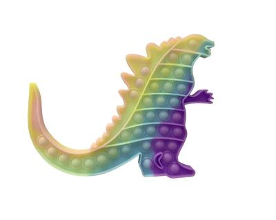 China Original Child Running High Quality Fingertip Press Silicone Godzilla Sensory Toy HY68 for sale