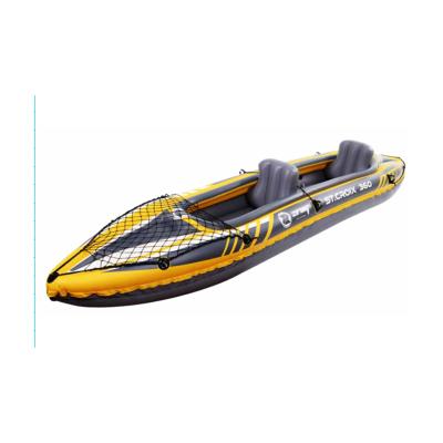 China Double PVC Zray Inflatable Fish Boat Inflatable Canoe 350cm*78cm*52cm PVC Kayak For 2 Person for sale