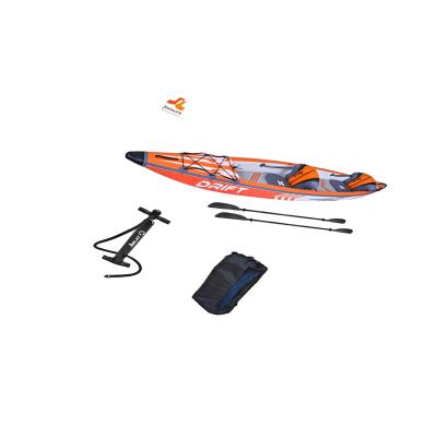 China Double PVC Zray Inflatable Fish Boat Inflatable Canoe PVC Kayak For 2 Person for sale