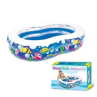 China JILONG FIGURE-8 POOL 69gal 260L PVC Inflatable Swimming Pool 175cm*109cm*46cm (69