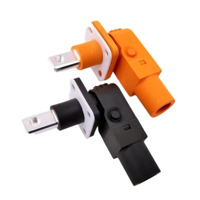 China IP67 80A-125A 6mm Waterproof High Current Plastic Power Energy Storage Battery DC Power Supply Right Angle Cable Connector for sale