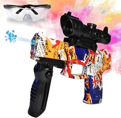 China Other Toy Blaster Shoots Electric Battery Operated Toy Gun Blaster Gel MK23 Splash Ball Electric Splatter Gun with Water Beads and Glasses for sale