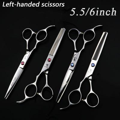 China Cutting Scissors Left Handed Barber Tools Sets Shears Hairdressing Salon Scissors 6 Inch Professional Hair Scissors for sale