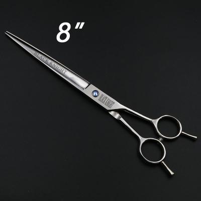 China 8 Inch Pet Grooming Scissors Dog Cat Cutting Shears Kit Tesoura Para Straight Stocked Hair Shears for sale