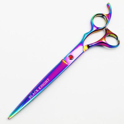 China 8 Inch Pet Grooming Scissors Dog Cat Cutting Shears Kit Tesoura Para Straight Stocked Hair Shears Color Plating Style for sale