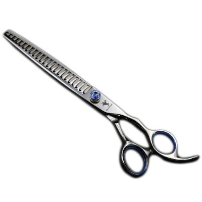 China Professional Stocked Barber Thinning Scissors 8 Inch Pet Scissors Dog Cat Grooming Hair Scissors Shears 23 Teeth for sale