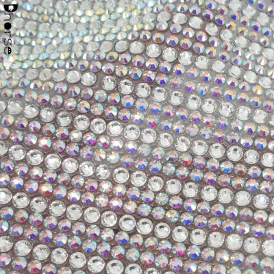 China Bling rhinestone high quality luxury diamante hotfix rhinestone adhesive bling sheet for sale