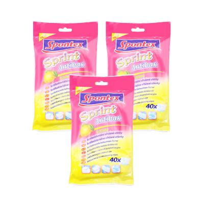 China Eco-friendly Shijie 15 Years Manufacturer 40PCS Wipes Feminine Wet Cloth Baby Dry OEM Hand Cloths for sale