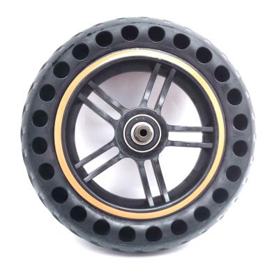 China Durable Non-pneumatic Solid Rear Wheel Hub Tire For KUGOO S1 Plus 8 Inch Electric Scooter Honeycomb Rear Wheel Spare Parts for sale