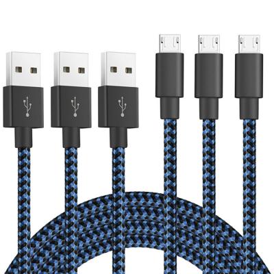 China Fast Charging Speed ​​Android Mobile Phone Cable Nylon Braided Micro Data Transfer And Charging For Samsung Oppo for sale