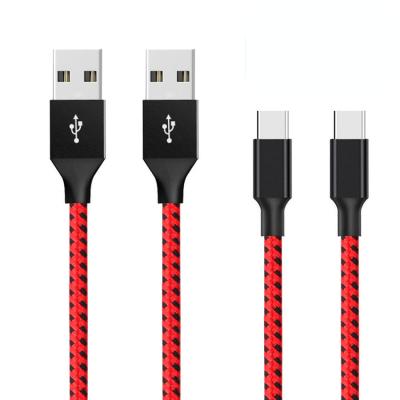 China High Speed ​​Charging Android Type C Cable 90 Degree Data Cable Charger USB Fast Durable Braided Nylon Data Cable for sale