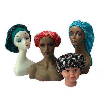 China European And American Style Custom Printed Soft Silk Hoods Hair Hoods Sleep Cap Women Satin Custom Logo For Adult And Child for sale