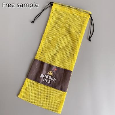 China Fabric Packing Long Mesh Bag Nylon Drawstring Bag for Mesh Storage Bag for Gift for sale