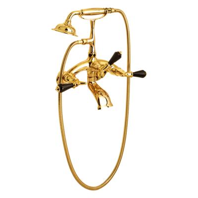 China 24K Slide Bar Series Multi Popular Artistic European Luxury Crystal Handle Brass Shower Mixer Colorless for sale