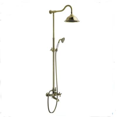 China With Sliding Bar Antique Bronze Wall-mount Brass Shower Mixer Panel for sale