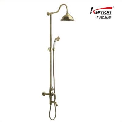 China With Sliding Bar Wall-Mount Rotatable Head Stylish Brass Slider Handle Ceramic Shower Mixer for sale