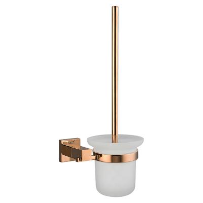 China Eco - Friendly Wall - Mount Toilet Brush And Brass Holder Set for sale