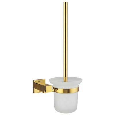 China High Quality Eco-friendly Style Brass European Bathroom Kamon Toilet Brush and Holder Accessories Set for sale