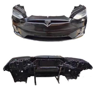 China Sports Auto Parts Bodykit Front Bumper Assembly For Tesla Model x Headlight Car Accessories 2016-2019 for sale