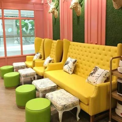 China Modern Extendable Living Room Waiting Sofa Colorful And Styling Sofa Lounge Shop Sofa for sale