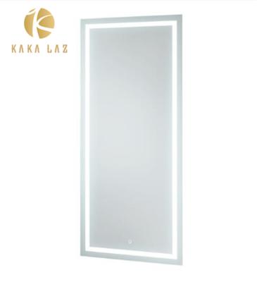 China Modern Glass Led Wall Mirror Hair Salon Mirror Designs Barber Shop Mirror Station for sale