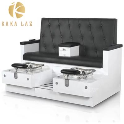 China Cheap Pedicure Chairs Double Seat Pedicure Bench Massage Foot Spa Chair for sale