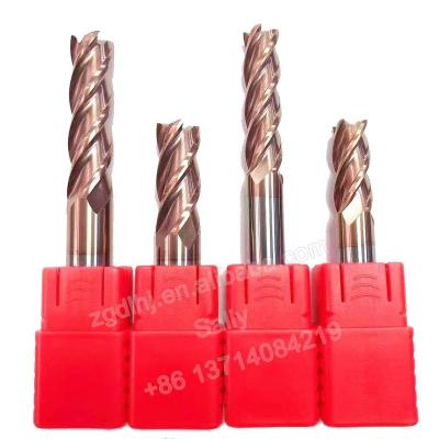 China Tungsten Cobalt Alloy HRC60 Tungsten Carbide Milling Cutter 4 Flute End Mill for sale