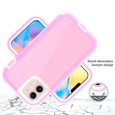 China 2022 Shockproof Shockproof 3 in 1 Clear Rugged Impact Back Cover PC TPU Mobile Phone Case For iPhone 11 Defender Transparent Case for sale