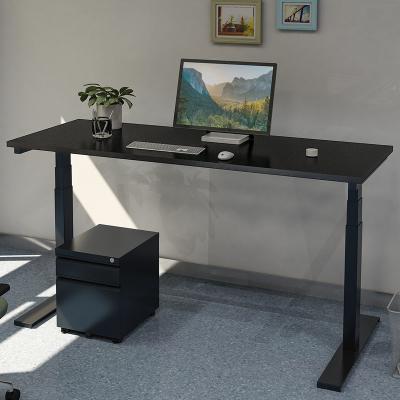 China Bi-motor Automatic Three Stage Electric Height Adjustable Standing Desk Desk Sit To Stand Desk for sale