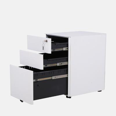 China Movable 3 Drawers Pedestal Or Cabinet With Electronic Password Lock Under Desk for sale