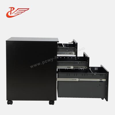 China Movable WEIGHT Mechanical Locks Pedestal Cabinet Lock Three Drawers Five Wheels And A Pencil Tray And Hanging Bar for sale