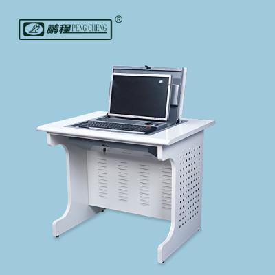 China Flip Top Sale Safe Box Flip Top Computer Desk Screen Computer Desk for sale