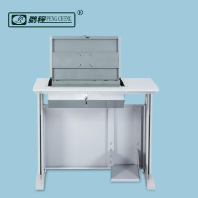 China Hidden LCD Monitor Metal FrameComputer Desk For Kids Modern Hidden LCD Monitor Metal Frame Classroom Furniture Computer Desk For Kids for sale