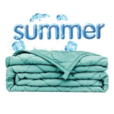 China European and American Style Hot sale Glass Beads Natural Cooling Bamboo Weighted Blanket King Size for sale