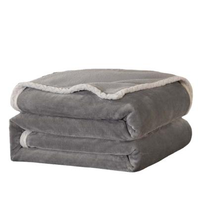 China Anti-Static wholesale cheap high quality sherpa fleece weighted blanket thick for sale