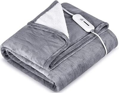 China Anti-Static Custom fleece sherpa flanner heated electric blankets  for winter for sale