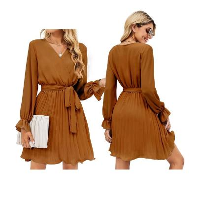 China New Fashion Anti-static Women's Clothing Wedding Dress Party Evening Dresses Long Sleeve A Line Skirt Casual Women Dress for sale