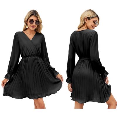 China Custom Made Lady Chiffon Spring Autumn Ruffles Girls Dress Women Summer Elegant Casual Outfits New Korean Style Anti-Static for sale