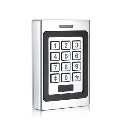 China Waterproof 13.56mhz Metal Case 13.56mhz Metal Keypad NFC RFID W26 Wiegand Proximity IC Card Tag Reader Outdoor For Access Control System for sale