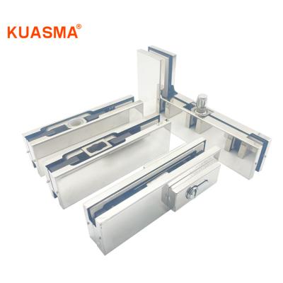 China Modern Top Quality Glass Door Bottom Clamp Set Patch Fitting for sale