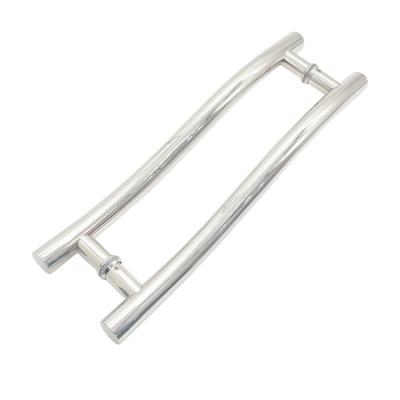 China Modern High Quality Supplier Sliding Stainless Steel S-Shaped Glass Door Handle for sale