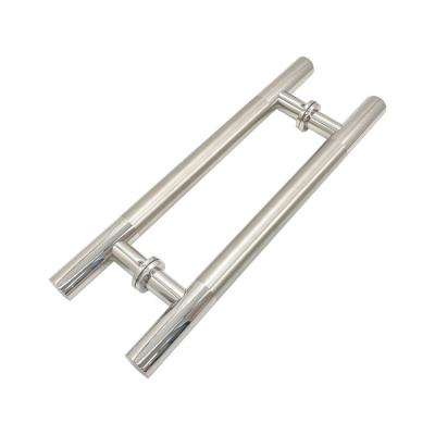 China Modern High Quality Large Door Lever Stainless Steel Polished Wooden Door Glass Door Handles for sale