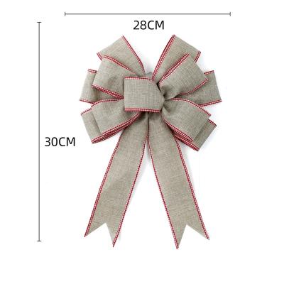 China 28*30cm Rustic Rustic Farmhouse Red Burlap Christmas Bow for Rustic Rustic Farmhouse for sale