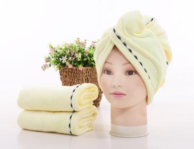 China Sustainable Wholesale Soft Customized Cotton Head Towels Microfiber Bamboo Organic Hair Wrap Towel for sale