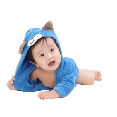 China Luxury Soft QUICK DRY Personalized Animal Nightgown Poncho Beach Towel Baby Bathrobe Dressing Gown for sale