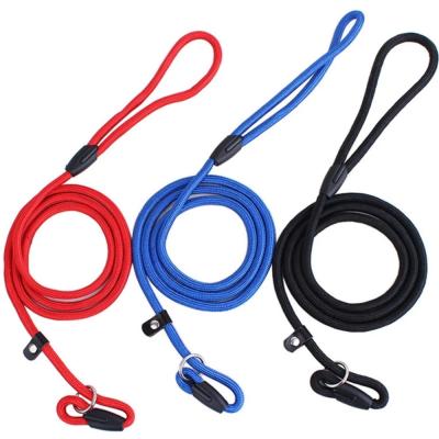 China Lights Pet Slip Leads Purses Puppy Leash Anti-Clogging Durable Nylon Rope Leash For Puppy Pet Training Leash For Small Medium Dogs 130cm for sale