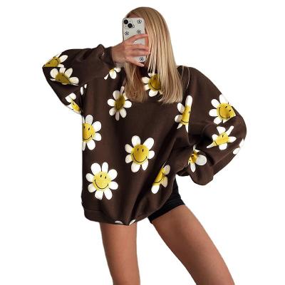 China Breathable Women Fashion Casual Short Pullover Smile Long Sleeve Sweater Tops for sale